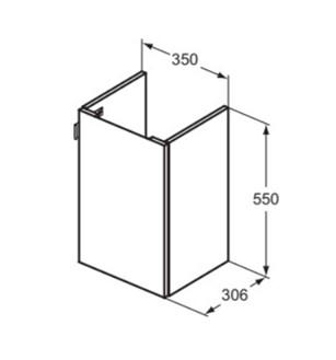 Ideal Standard 35 badev&aelig;relsesm&oslash;bel - Mat sort