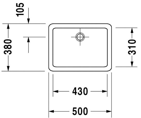 Duravit Vero 50 fritst&aring;ende bowlevask - Uden hanehul