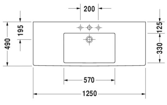 Duravit Vero 125 møbelvask - Wondergliss Duravit Vero 125 møbelvask - Wondergliss