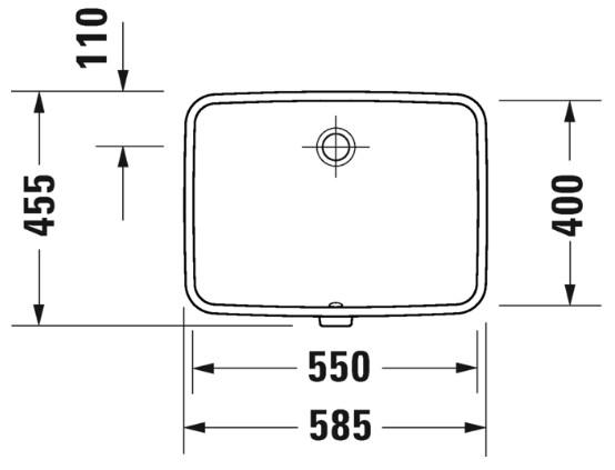 Duravit No.1 58 håndvask t/underlimning - Uden hanehul Duravit No.1 58 håndvask t/underlimning - Uden hanehul