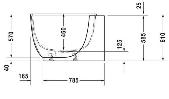Duravit Luv fritst&aring;ende badekar t/hj&oslash;rne - 185 x 95  - Mat hvid - Venstre