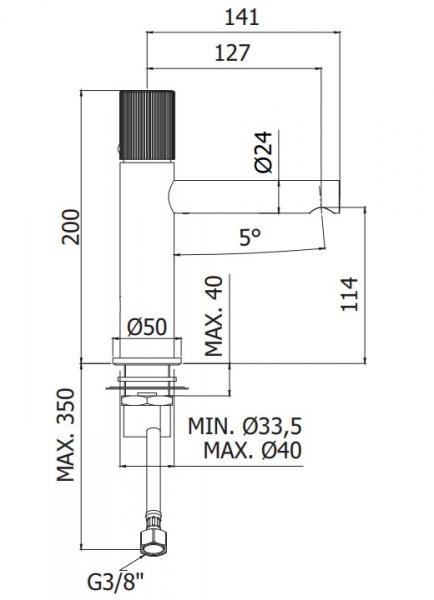 Lavabo Mira 020 håndvaskarmatur - Mat sort Lavabo Mira 020 håndvaskarmatur - Mat sort
