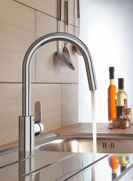 Grohe Get køkkenarmatur m/udtræk og Dual Spray - Krom Grohe Get køkkenarmatur m/udtræk og Dual Spray - Krom