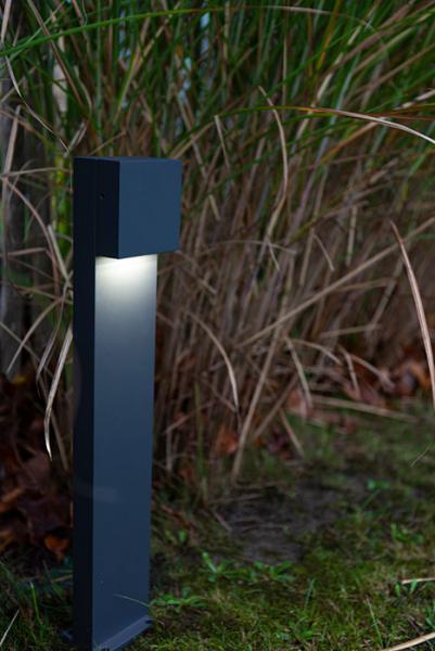 Lutec Architectural Gemini XF standerlampe 4000K - M&oslash;rk gr&aring;