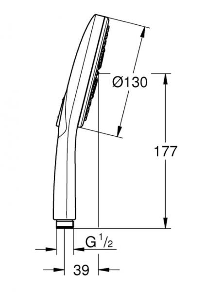 Grohe Rainshower SmartActive bruses&aelig;t - Supersteel