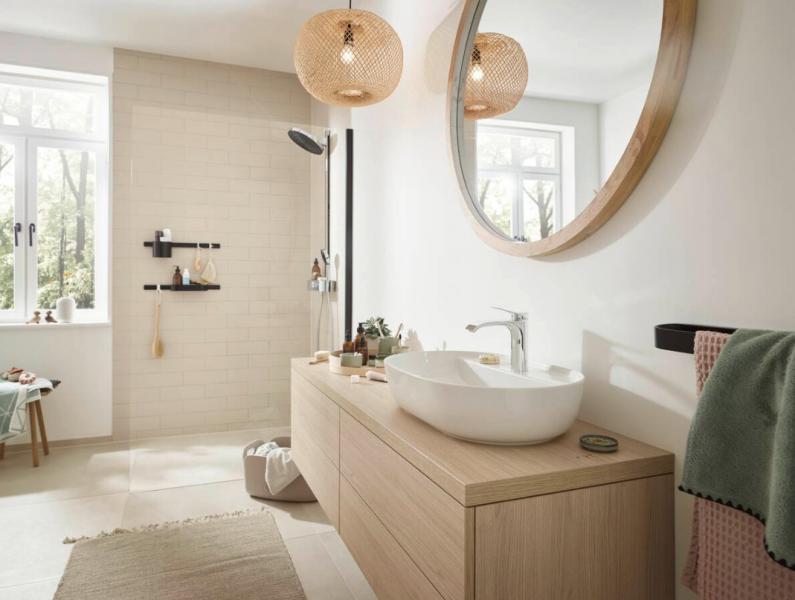 Hansgrohe WallStoris h&aring;ndkl&aelig;destang 581mm - Mat sort