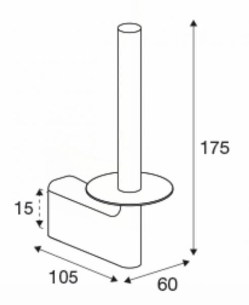 Pressalit Style reservepapirsholder - B&oslash;rstet messing