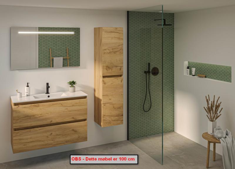 Sanibell Basicline mini m&oslash;bels&aelig;t 80 m/integrerede greb - Whiskey eg