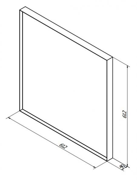 Sanibell Basicline spejl m/mat sort ramme - 60 cm Sanibell Basicline spejl m/mat sort ramme - 60 cm