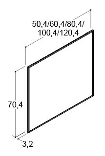 Dansani Mido+ Select 120 spejl m/sort ramme Dansani Mido+ Select 120 spejl m/sort ramme