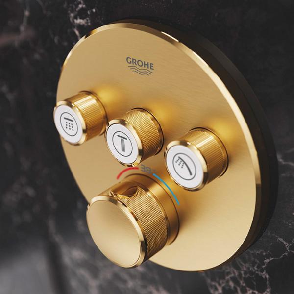 Grohe SmartControl komplet brusesystem med SmartActive brus til indbygning - B&oslash;rstet Cool Sunrise