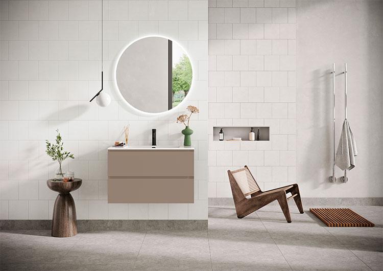 Str&oslash;mberg Lux 100 vaskeskab m/2 skuffer - Cocoa brun