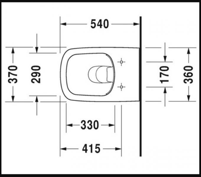 Duravit Durastyle Rimless toiletpakke inkl. s&aelig;de m/softclose, cisterne og mat sort betjening