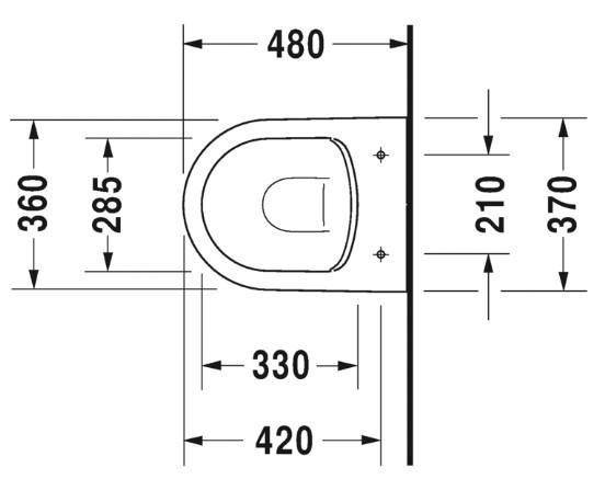 Duravit Me by Starck Compact Rimless - Hvid mat m/wondergliss toiletpakke inkl. s&aelig;de m/soft-close, mellem cisterne og mat sort betjening