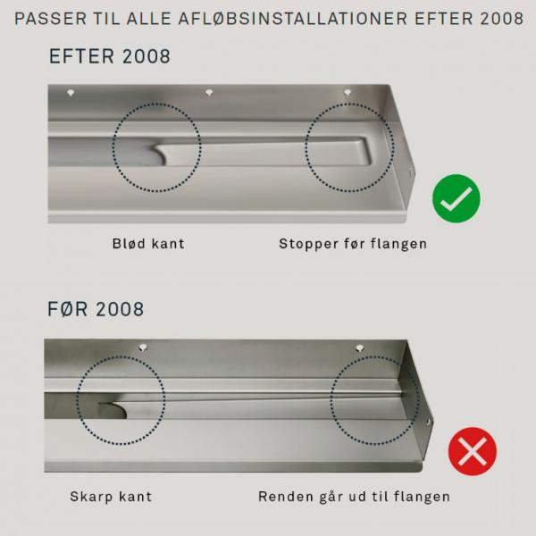 Unidrain selvrensende vandl&aring;s til linjeafl&oslash;b