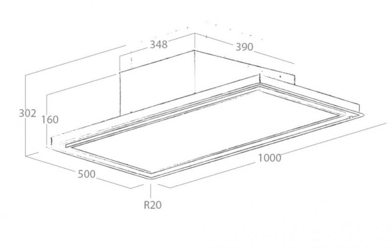 Eico Skydome 100 H16 indbygget emhætte t/ loft el. niche - Hvid Eico Skydome 100 H16 indbygget emhætte t/ loft el. niche - Hvid