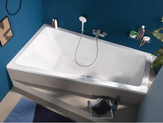 Duravit No.1 asymmetrisk badekar t/indbygning - 150 x 80 - Højre - 1 ryglæn Duravit No.1 asymmetrisk badekar t/indbygning - 150 x 80 - Højre - 1 ryglæn