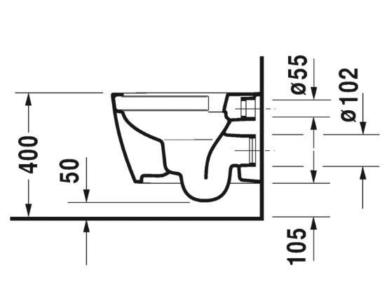 Duravit Me by Starck Compact Rimless - Hvid mat m/wondergliss toiletpakke inkl. s&aelig;de m/soft-close, mellem cisterne og mat sort betjening
