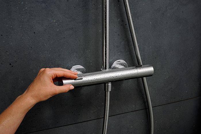 hansgrohe Pulsify S Puro & Tecturis komplet pakke til badev&aelig;relset - Krom