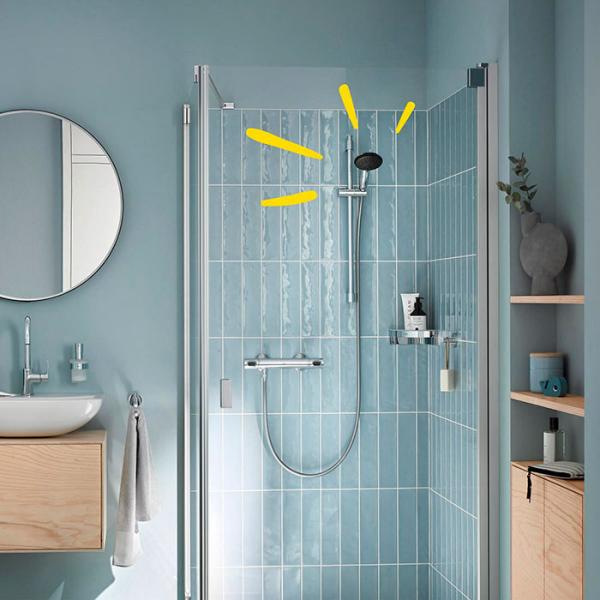 Grohe Vitalio Start 110 h&aring;ndbruser 2 sprays inkl. bruseslange