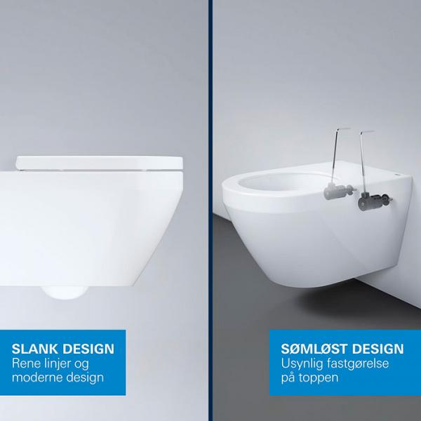 Grohe Euro 2.0 væghængt toilet inkl. HyperClean og sæde m/Softclose og QuickRelease Grohe Euro 2.0 væghængt toilet inkl. HyperClean og sæde m/Softclose og QuickRelease